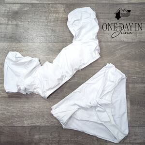 CharmLeaks Puff Sleeve Bikini Swimsuit Size M